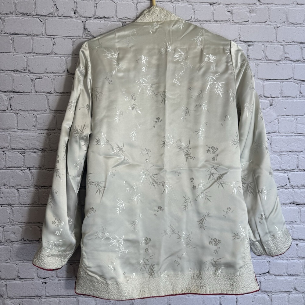 VTG PEONY BRAND Shanghai China Silk Jacket Blazer Asian Kimono Reversible Sz MED - Picture 11 of 14
